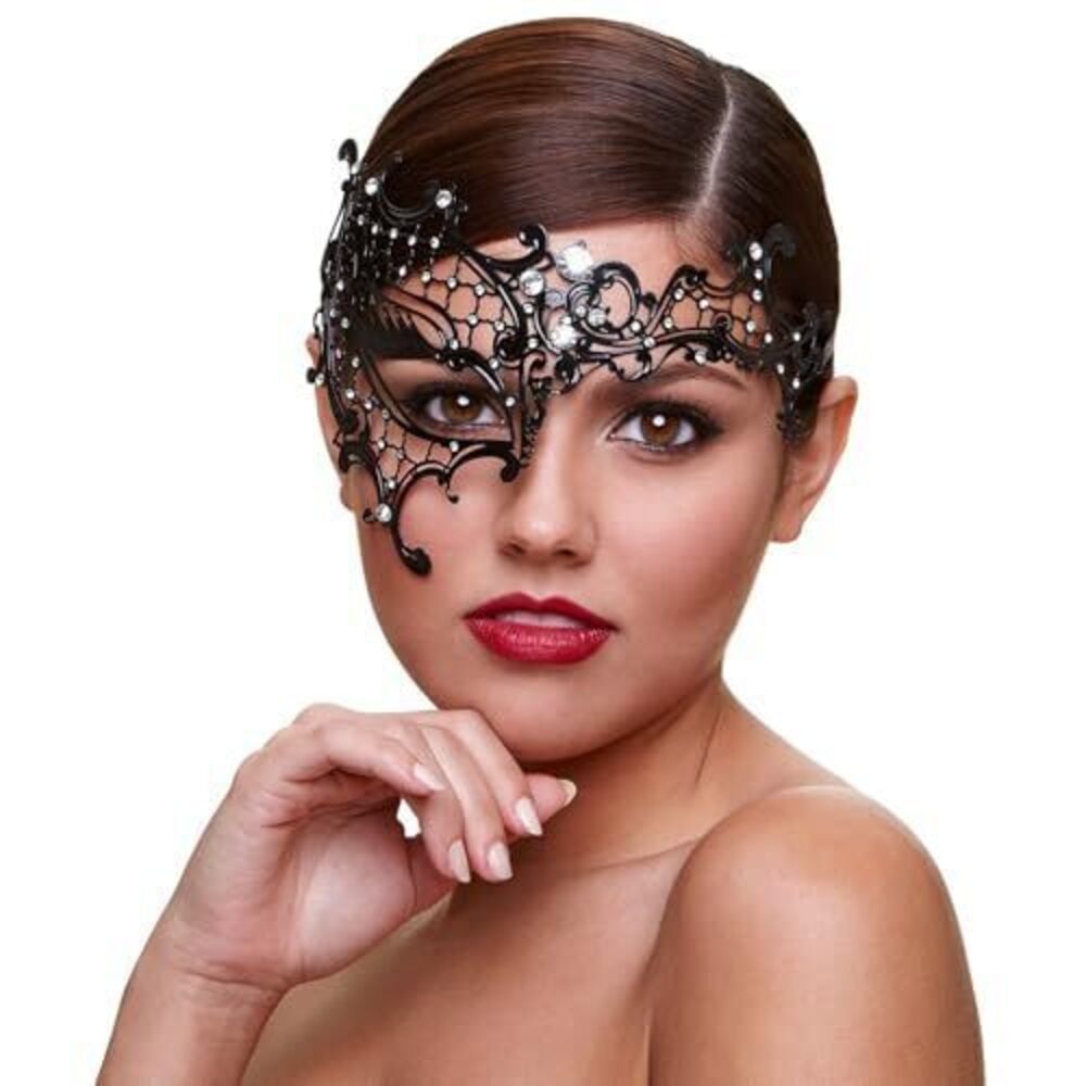 1443 Masquerade Mask Shiny Rhinestone Metal Mask Venetian Mask for Party